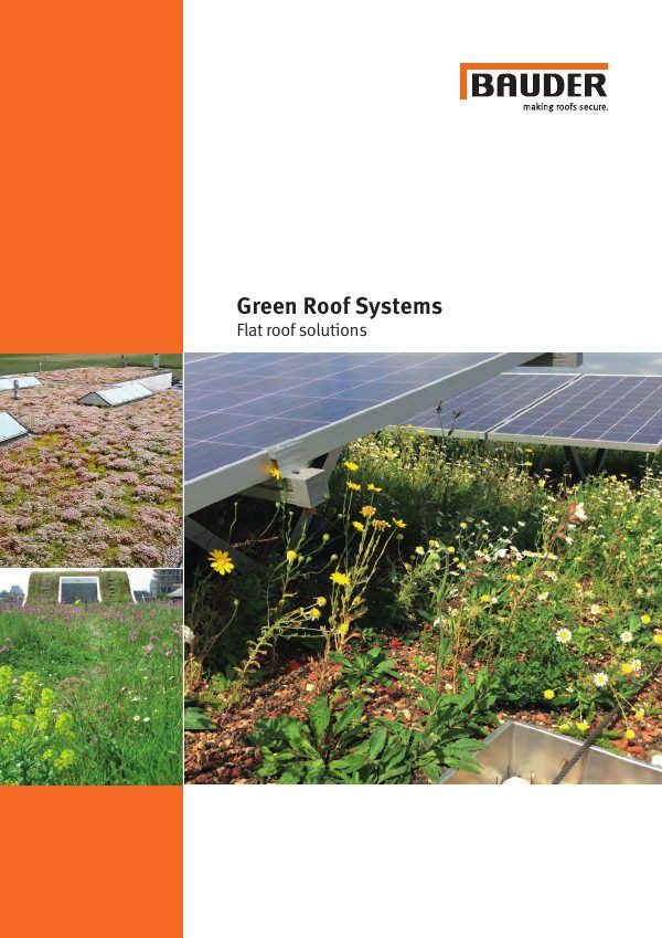 Cover of the Bauder Green Roof Systems brochure